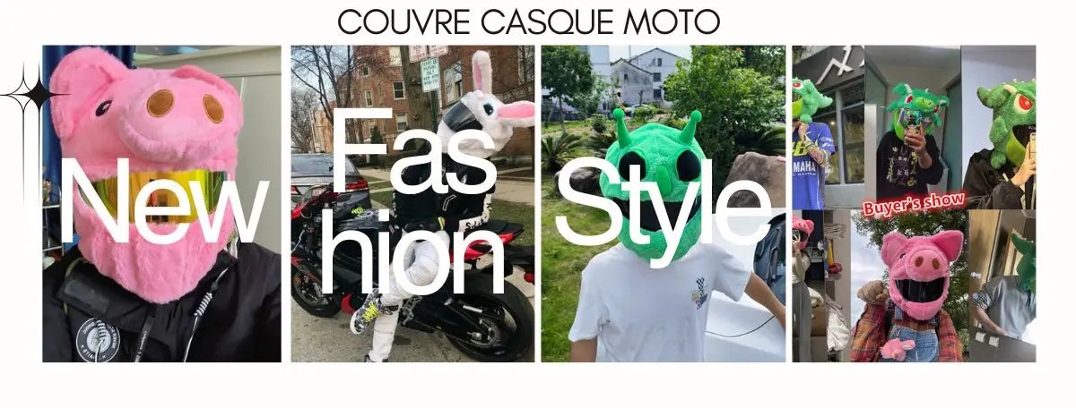 Peluche Multicolor Couvre Casque Moto : Idée Cadeau originale – LE