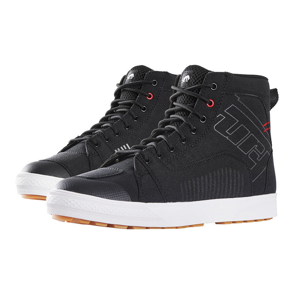 Chaussures Moto Furygan STOCKTON AIR D3O® — Homologué CE Noir - Rouge - LE PRATIQUE DU MOTARD