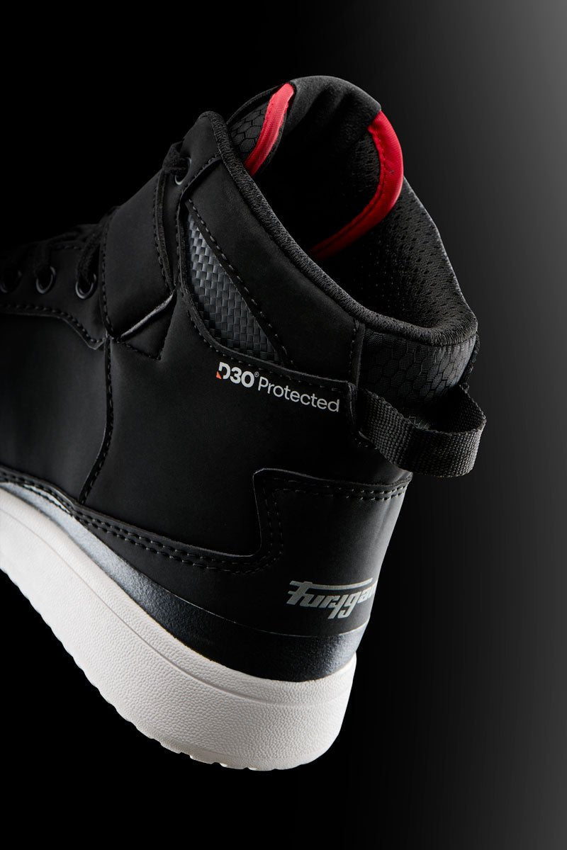 Chaussures Moto Furygan TARMAC D3O® — Homologué CE Noir - Rouge - LE PRATIQUE DU MOTARD