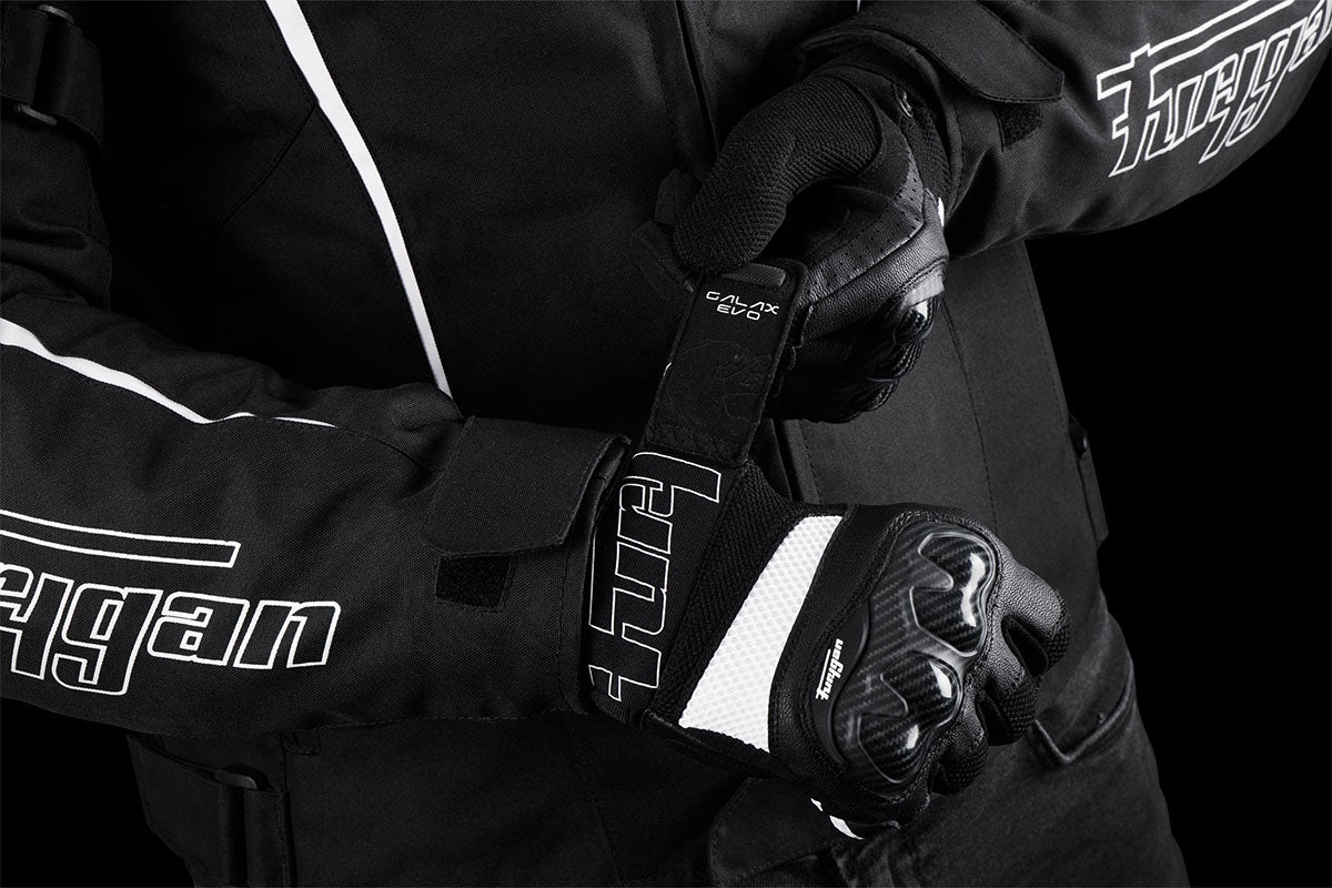 Gants Moto Furygan GALAX EVO Noir - Blanc — Certifié CE - LE PRATIQUE DU MOTARD