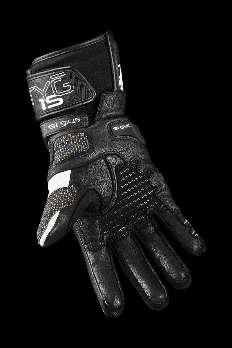 Gants Moto Furygan STYG15 Noir - Blanc — Certifié CE - LE PRATIQUE DU MOTARD
