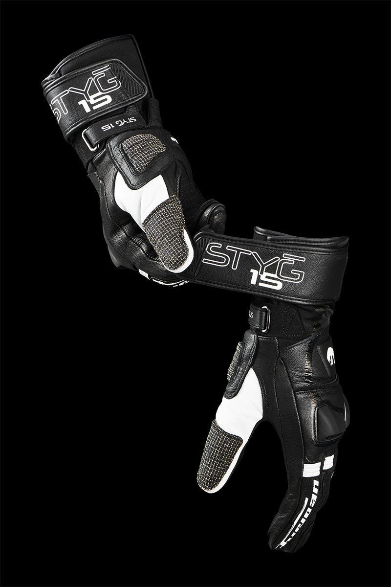 Gants Moto Furygan STYG15 Noir - Blanc — Certifié CE - LE PRATIQUE DU MOTARD