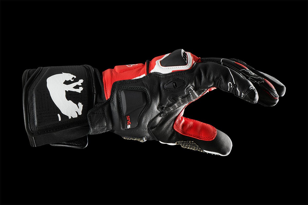 Gants Moto Furygan STYG15 Noir - Blanc - Rouge — Certifié CE - LE PRATIQUE DU MOTARD
