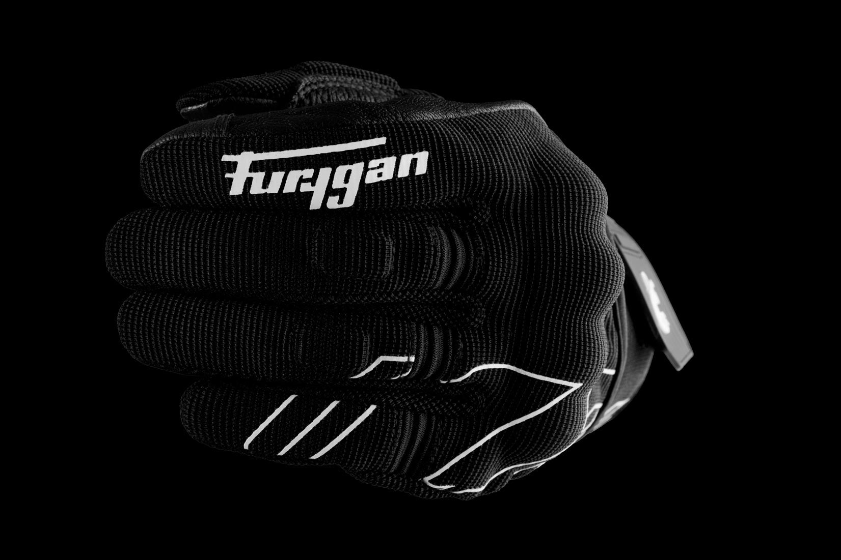 Gants Moto Furygan JET NEON D3O® Noir - Blanc — Certifié CE - LE PRATIQUE DU MOTARD