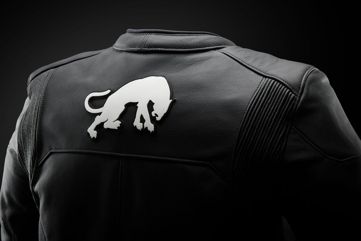 Blouson Cuir Moto Homme Homologué AAA 98 % Cuir — Noir-Blanc, vue detail 4