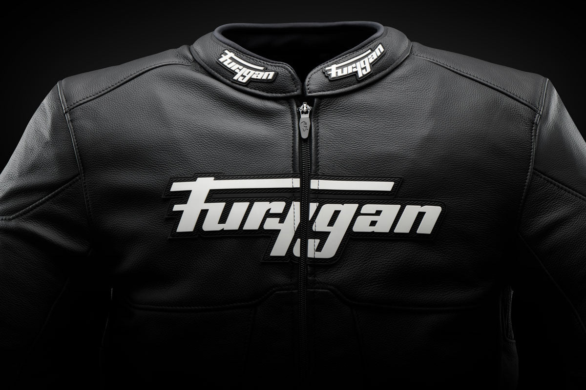 Blouson Cuir Moto Homme Homologué AAA 98 % Cuir — Noir-Blanc, vue detail 5