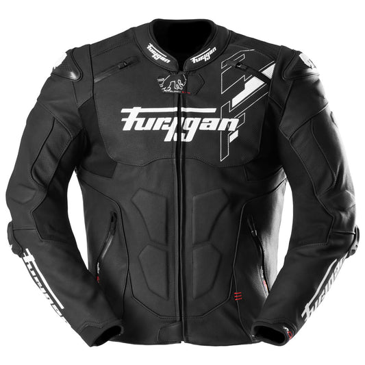 Blouson Moto Furygan RAPTOR EVO 3 — Protection CE Niveau AAA Noir - Blanc - Blanc - LE PRATIQUE DU MOTARD