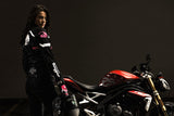 Blouson Moto Furygan MYSTIC EVO VENTED — Protection CE Niveau A Noir - Blanc - Rose - LE PRATIQUE DU MOTARD