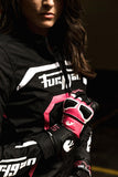 Blouson Moto Furygan MYSTIC EVO VENTED — Protection CE Niveau A Noir - Blanc - Rose - LE PRATIQUE DU MOTARD