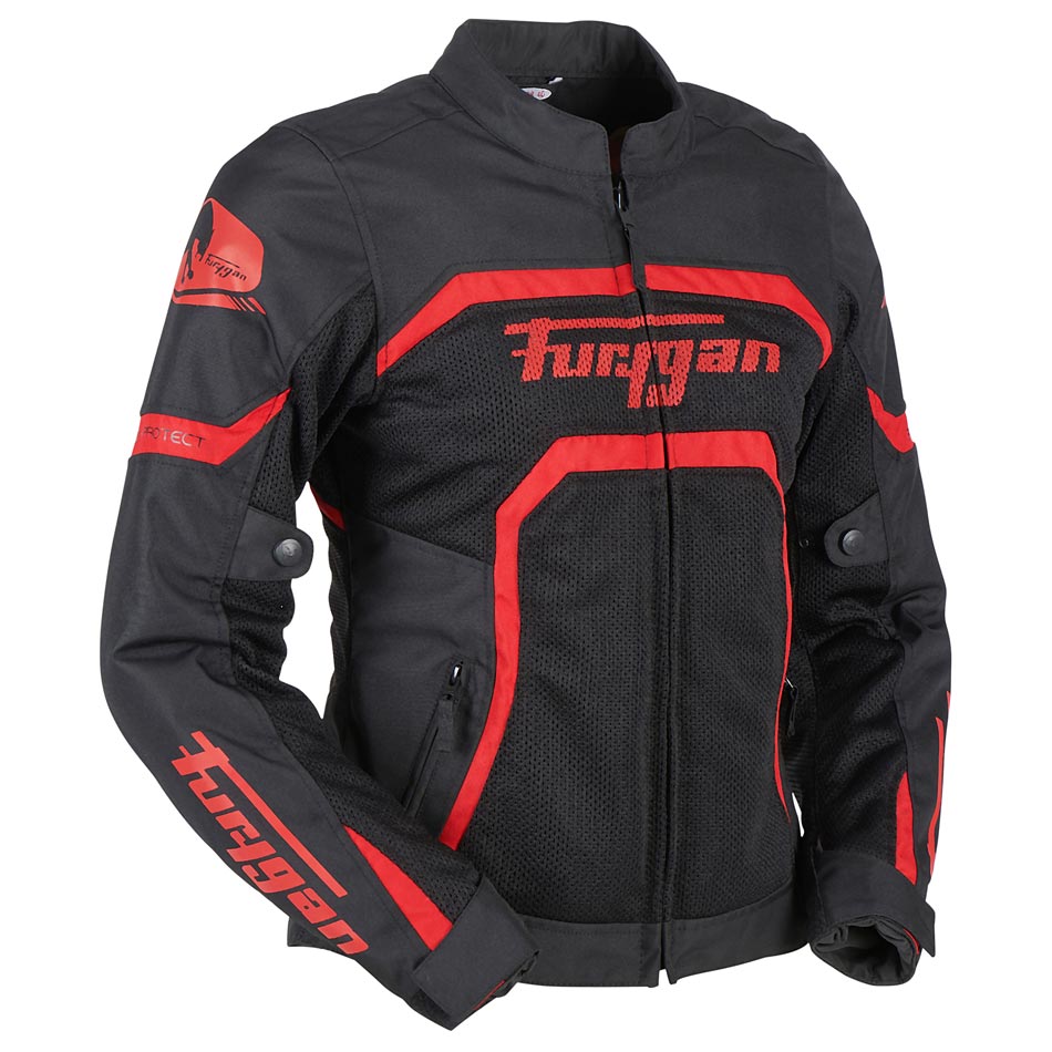 Blouson Moto Furygan MYSTIC EVO VENTED — Protection CE Niveau A Noir - Rouge - LE PRATIQUE DU MOTARD