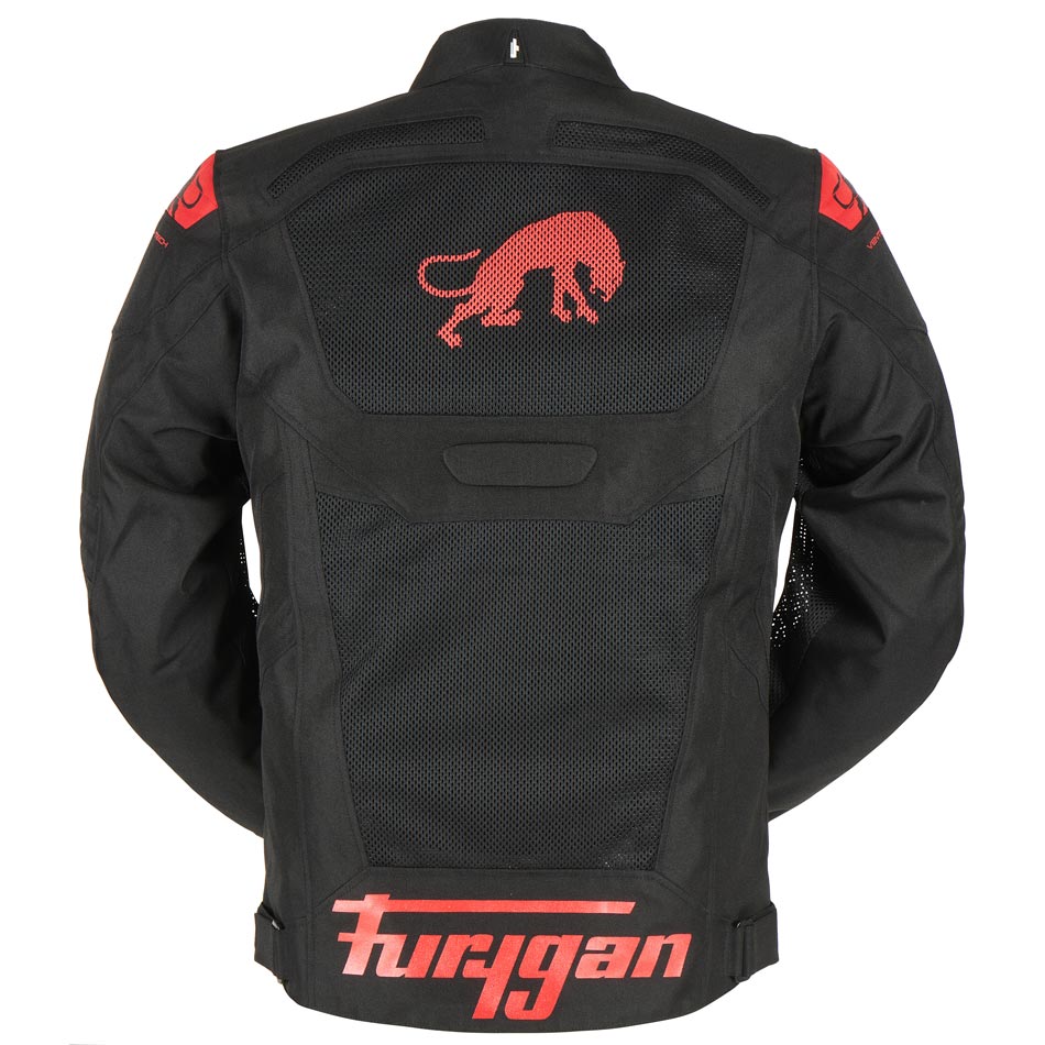 Blouson Moto Furygan ATOM VENTED EVO — Protection CE Niveau A Noir - Rouge - LE PRATIQUE DU MOTARD
