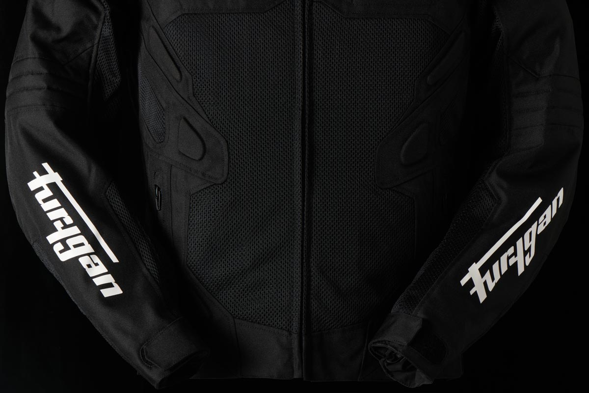 Blouson Moto Furygan ATOM VENTED EVO — Protection CE Niveau A Noir - Blanc - LE PRATIQUE DU MOTARD
