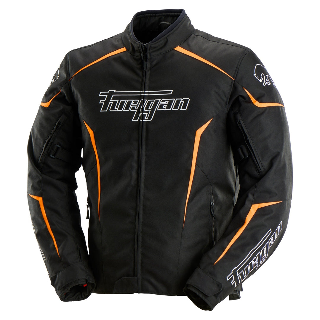 Blouson Moto Furygan YORI — Protection CE Niveau AA Noir - Blanc - Orange stab - LE PRATIQUE DU MOTARD