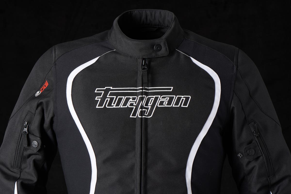 Blouson Moto Furygan ODESSA — Protection CE Niveau AA Noir - Blanc - LE PRATIQUE DU MOTARD