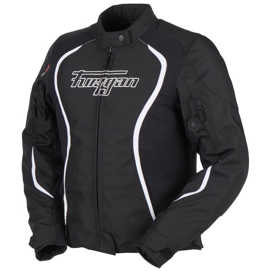 Blouson Moto Furygan ODESSA — Protection CE Niveau AA Noir - Blanc - LE PRATIQUE DU MOTARD