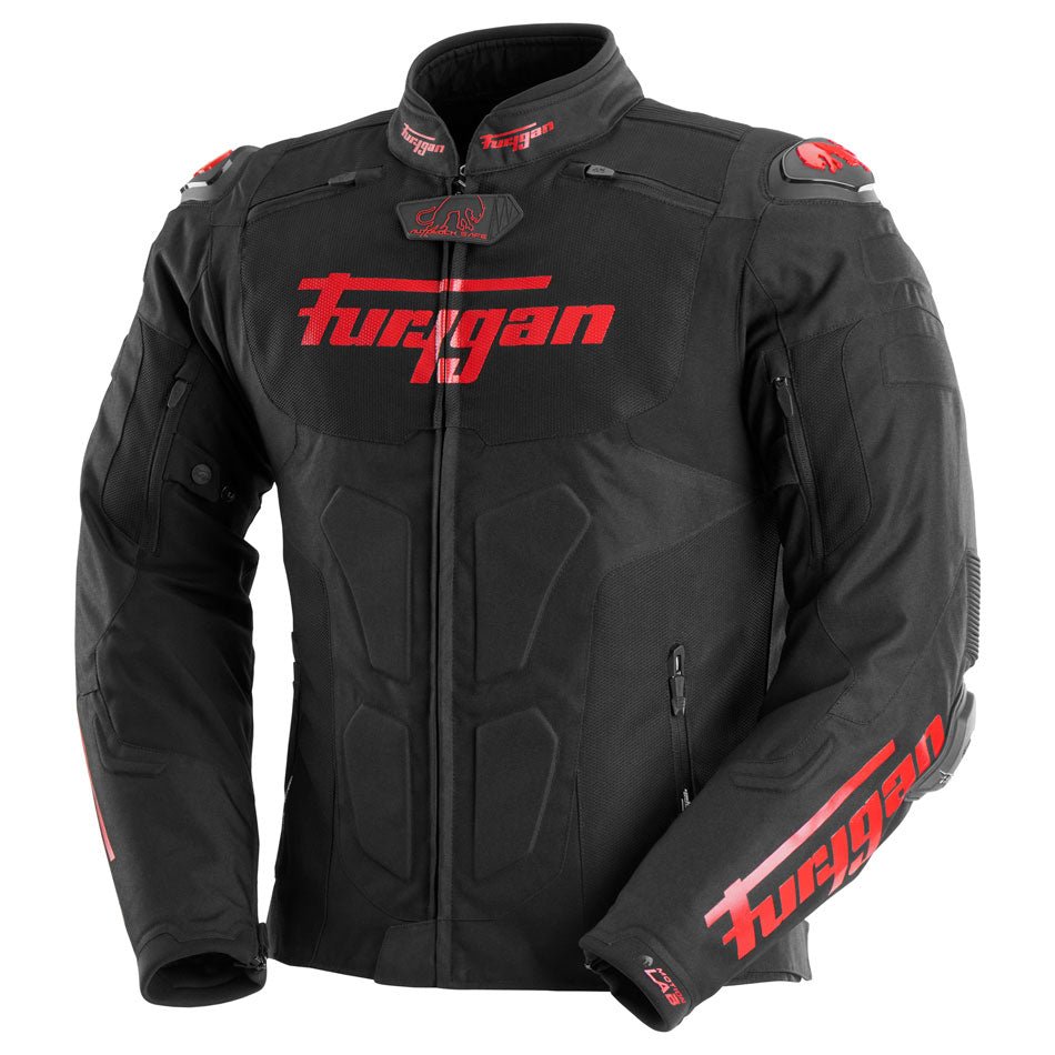 Blouson Moto Furygan TX RAPTOR — Protection CE Niveau AA Noir - Rouge - LE PRATIQUE DU MOTARD