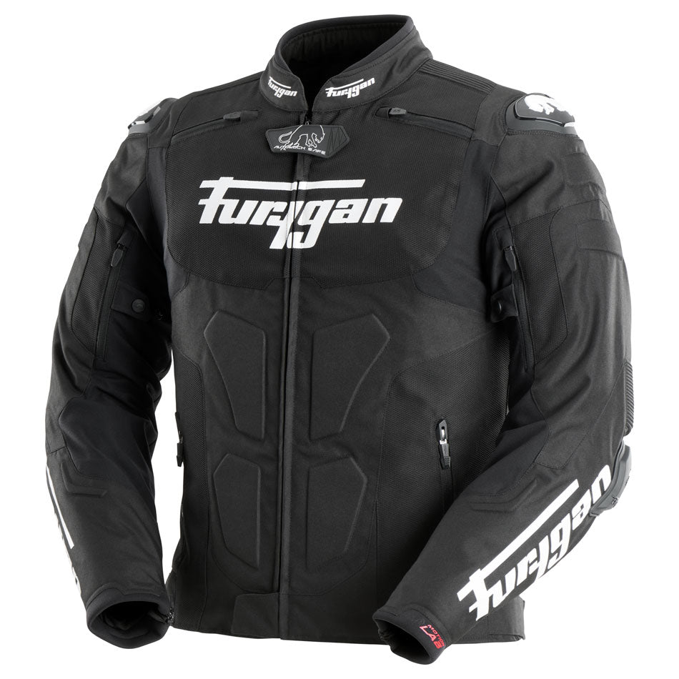 Blouson Moto Furygan TX RAPTOR — Protection CE Niveau AA Noir - Blanc - LE PRATIQUE DU MOTARD