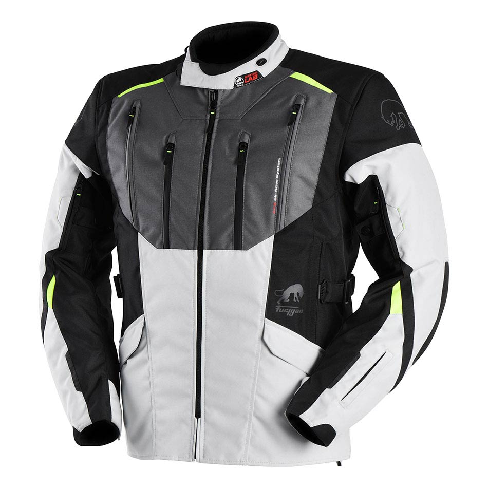 Blouson Moto Furygan BROOKS — Protection CE Niveau AA Noir - Pearl - Anthra - Stab - LE PRATIQUE DU MOTARD
