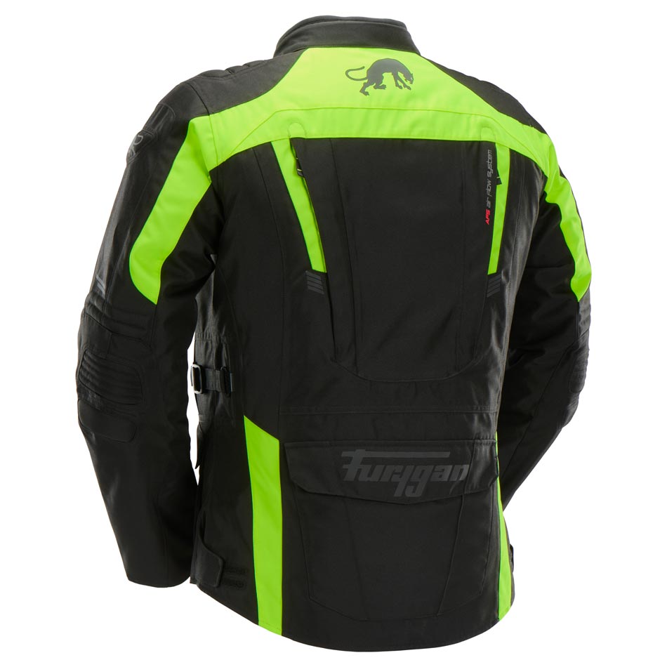 Blouson Moto Adventure Haute Visibilité Homologué AA — Noir-Jaune stab, vue vue 4