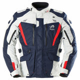 Blouson Moto Furygan APALACHES EVO — Protection CE Niveau AA Bleu - Pearl - Rouge - LE PRATIQUE DU MOTARD