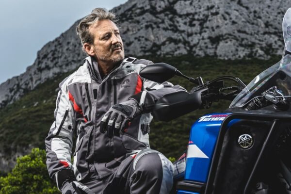 Blouson Moto Furygan APALACHES EVO — Protection CE Niveau AA Gris - Pearl - Rouge - LE PRATIQUE DU MOTARD