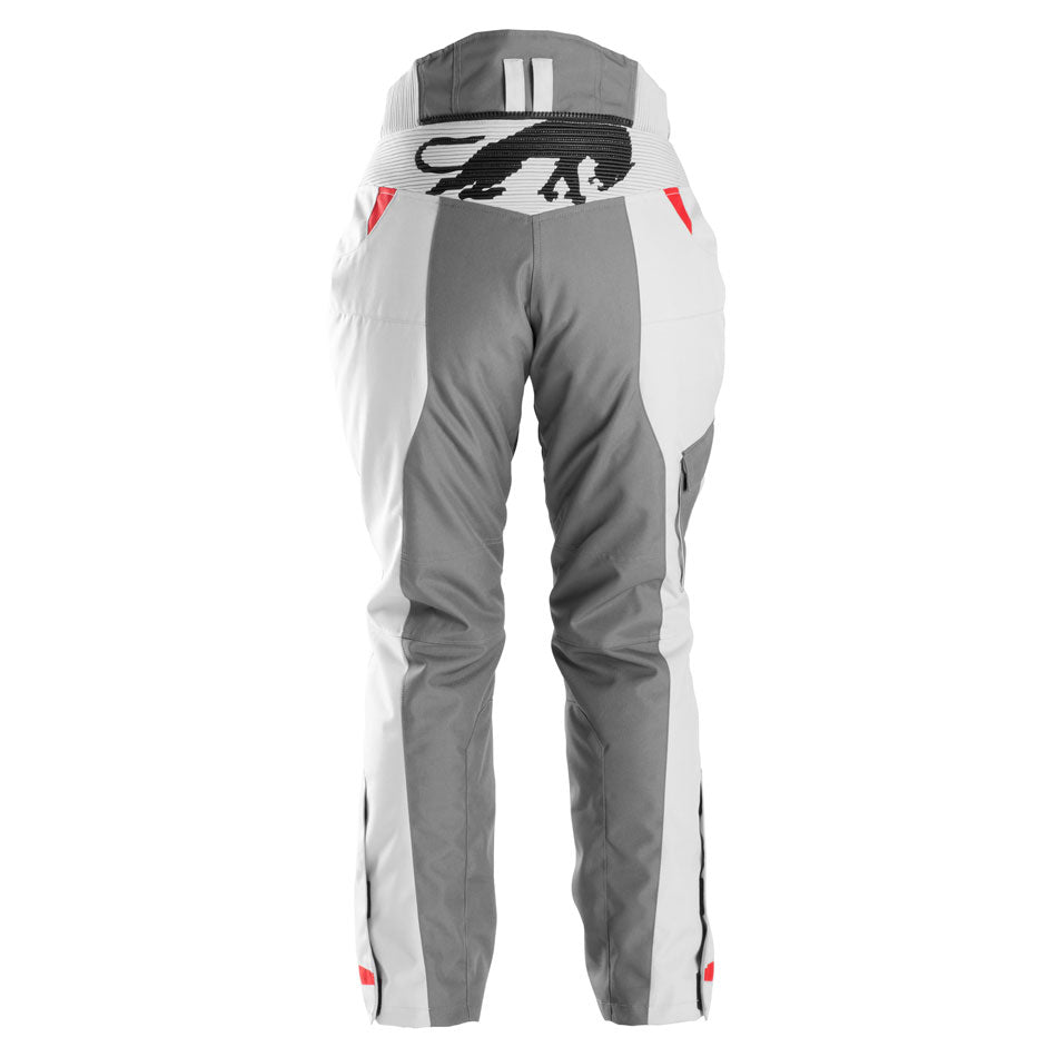 Pantalon Moto Furygan KILLINGTON LADY — Protection CE Niveau AA Gris - Pearl - Rouge - LE PRATIQUE DU MOTARD