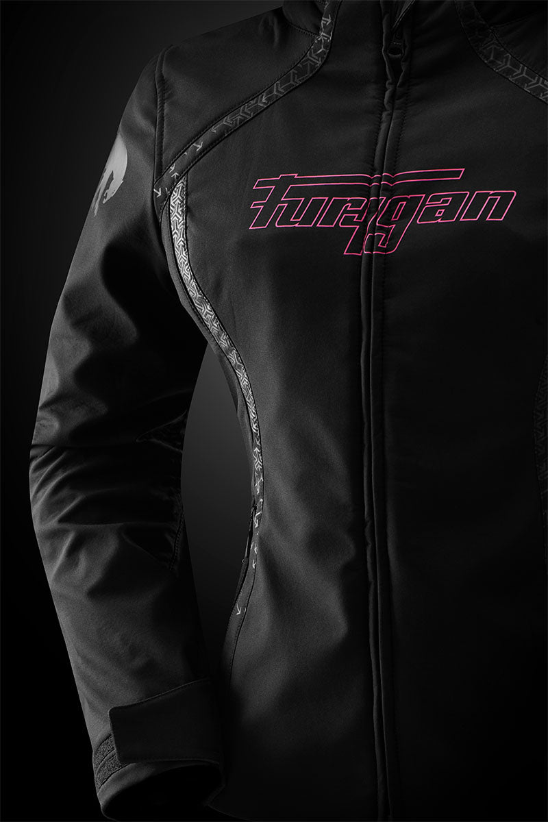 Blouson Moto Furygan SKYE LADY — Protection CE Niveau A Noir - Rose - LE PRATIQUE DU MOTARD