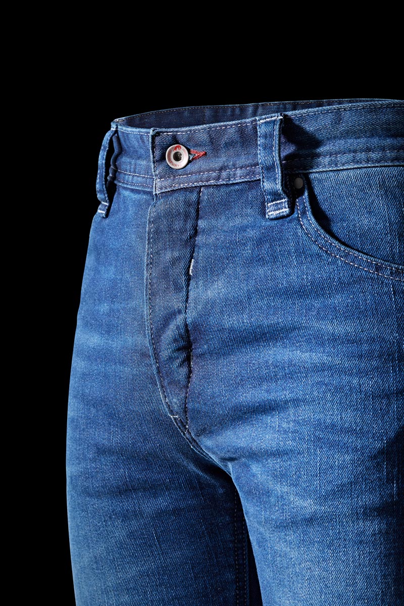 Pantalon Moto Furygan D12 X KEVLAR® STRAIGHT — Protection CE Niveau AA Medium blue - LE PRATIQUE DU MOTARD