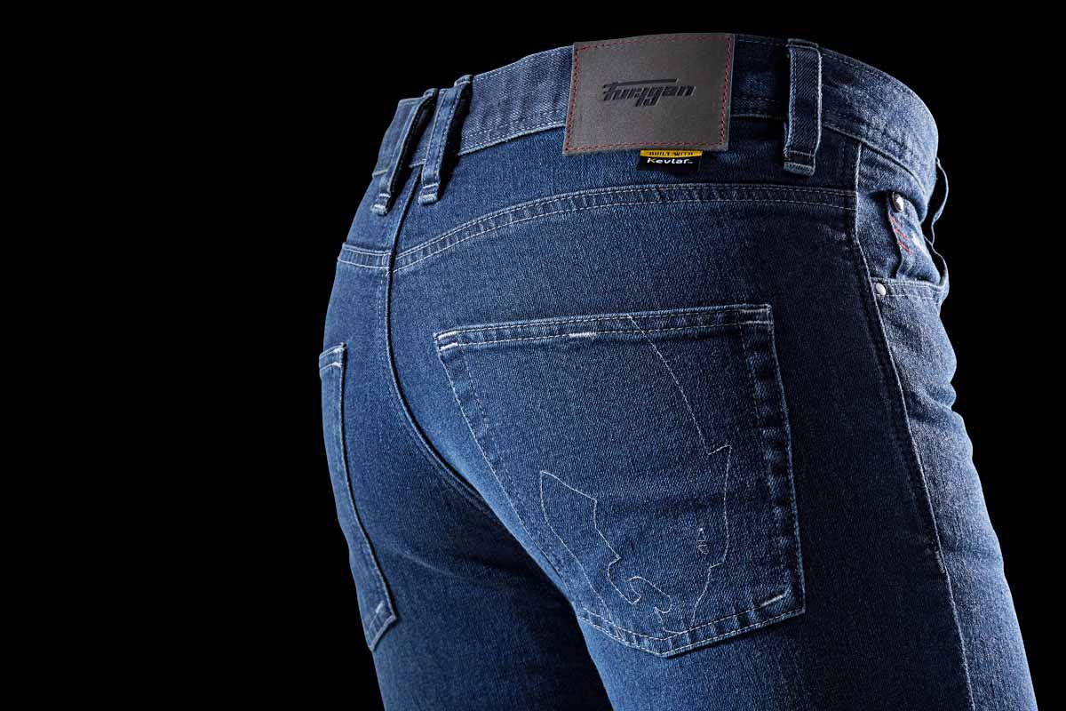 Pantalon Moto Furygan K12 X KEVLAR® STRAIGHT — Protection CE Niveau AAA Medium blue - LE PRATIQUE DU MOTARD