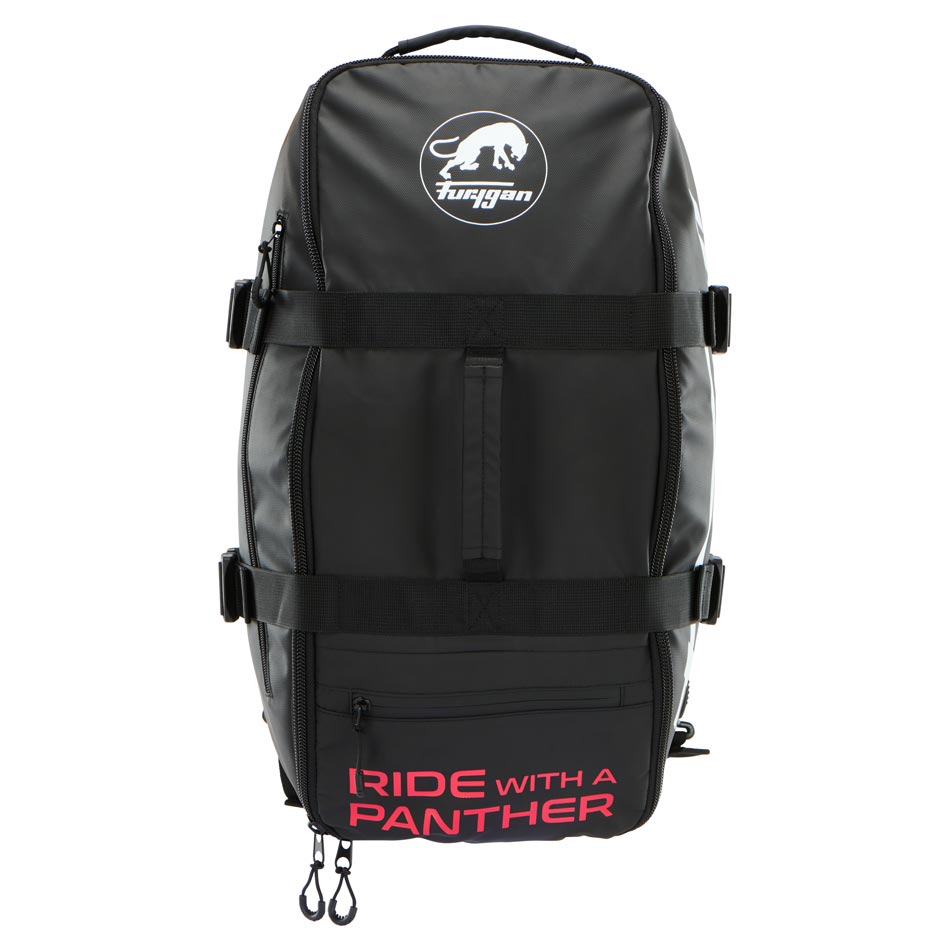 Sac à Dos Moto 32 L Housse de Pluie — Noir-Blanc-Rouge, vue principale