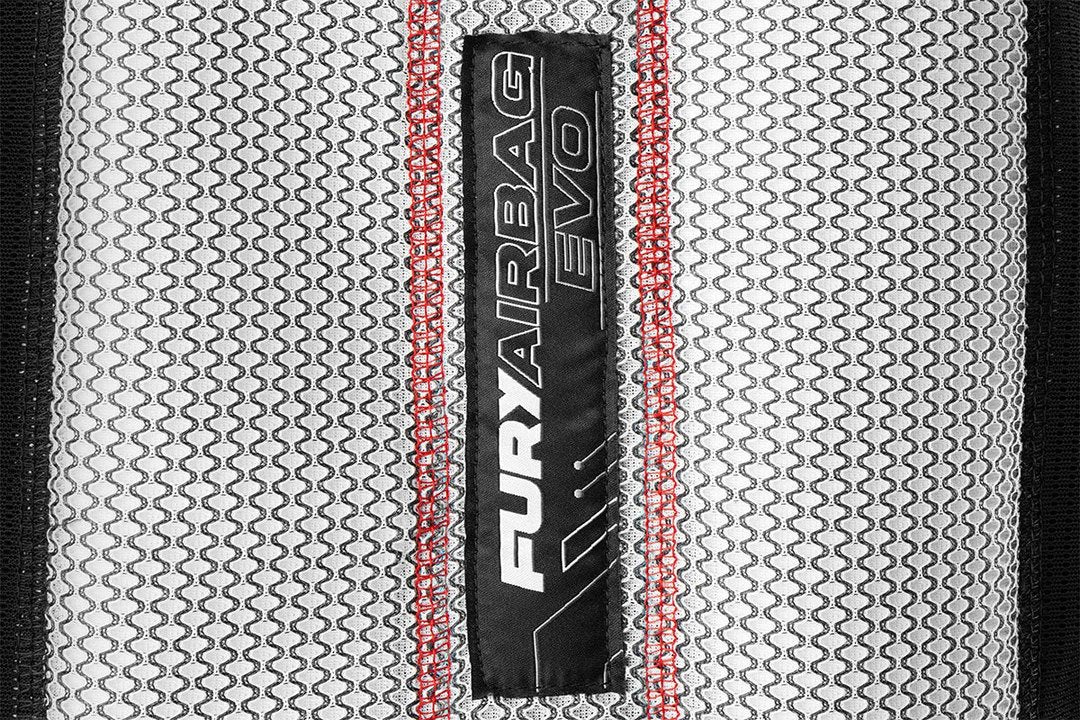 Poche gonflable nouvelle génération du gilet airbag moto FURY EVO, coutures renforcées