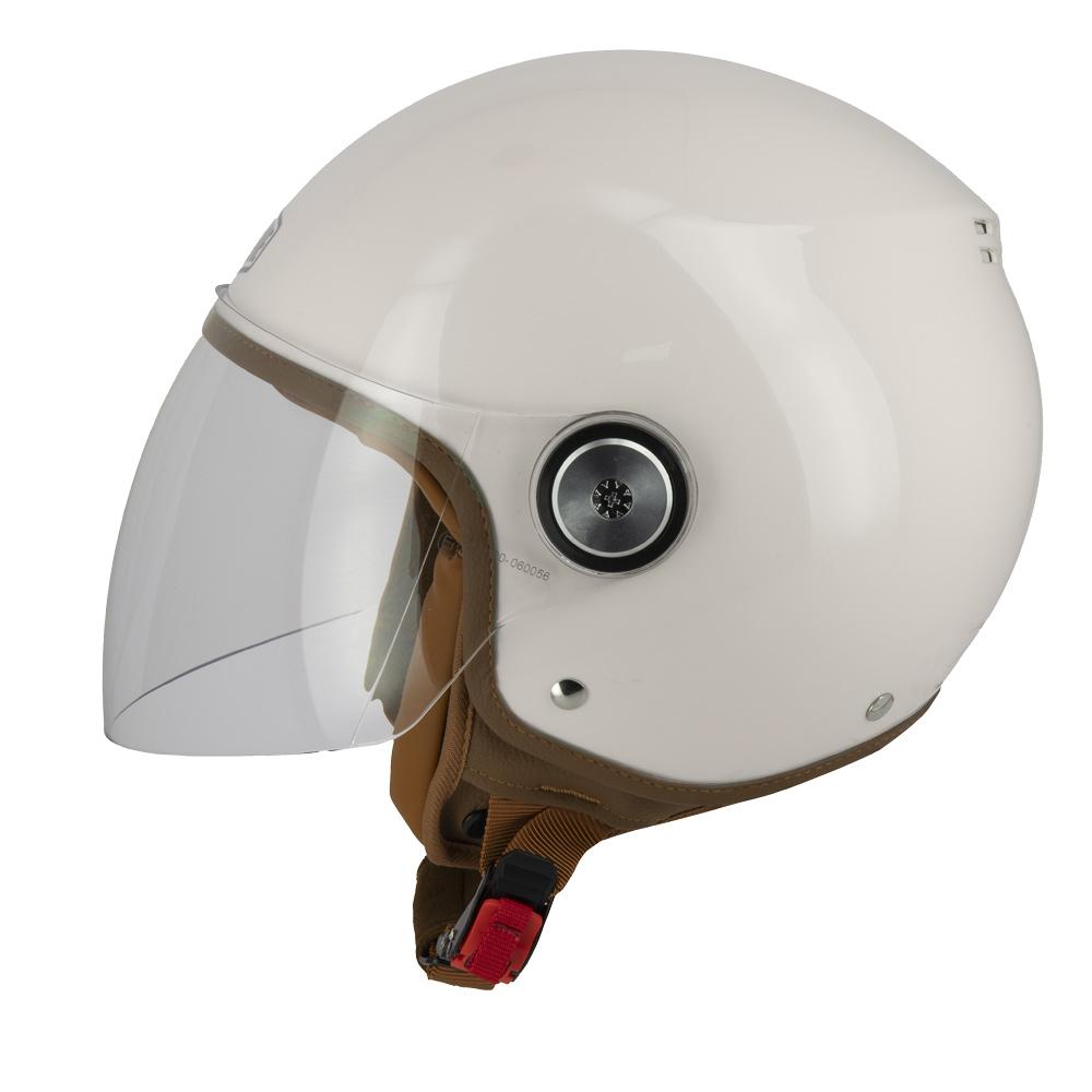 Casque Jet Gasoline S100 Octane — Crème Brillant