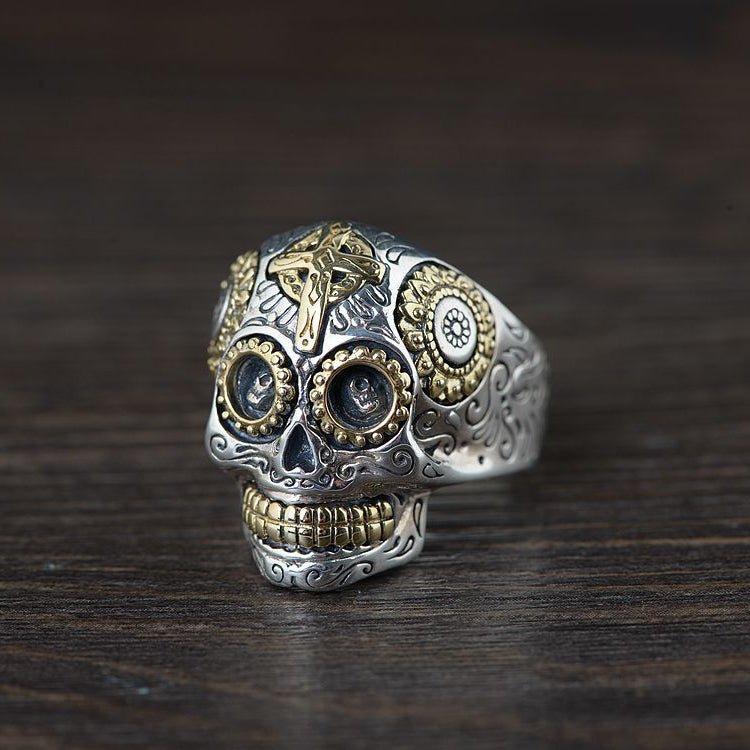 Bague motard - Crâne mexicain - LE PRATIQUE DU MOTARD