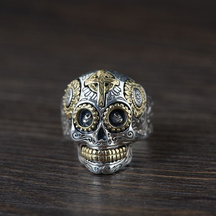 Bague motard - Crâne mexicain - LE PRATIQUE DU MOTARD