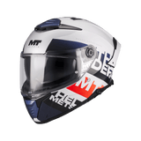 Casque Intégral MT Thunder 4 SV Waves Blanc/Marine Gloss — ECE 22.06 - LE PRATIQUE DU MOTARD