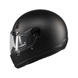 Casque intégral rétro MT Jarama SV noir mat de profil, ligne café racer - LE PRATIQUE DU MOTARD