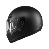 Casque intégral rétro MT Jarama SV noir mat de profil, ligne café racer - LE PRATIQUE DU MOTARD