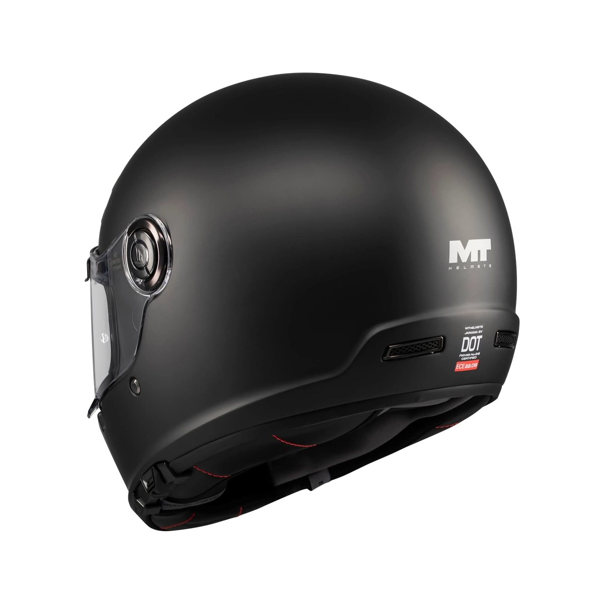 Casque intégral rétro MT Jarama SV Noir Mat — intérieur confort — Le Pratique du Motard