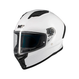 Casque intégral MT Stinger 2 Blanc Nacré A0 — vue 3/4 — Le Pratique du Motard