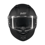 Casque intégral moto noir mat Stinger 2 vue de face visière fermée