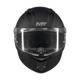 Casque intégral moto noir mat Stinger 2 vue de face visière fermée