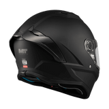 Casque intégral noir mat Stinger 2 vue arrière trois-quarts extracteurs de ventilation