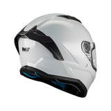 Casque intégral homologué ECE 22-06 Stinger 2 gris vue arrière trois-quarts ventilations