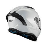 Casque intégral homologué ECE 22-06 Stinger 2 gris vue arrière trois-quarts ventilations