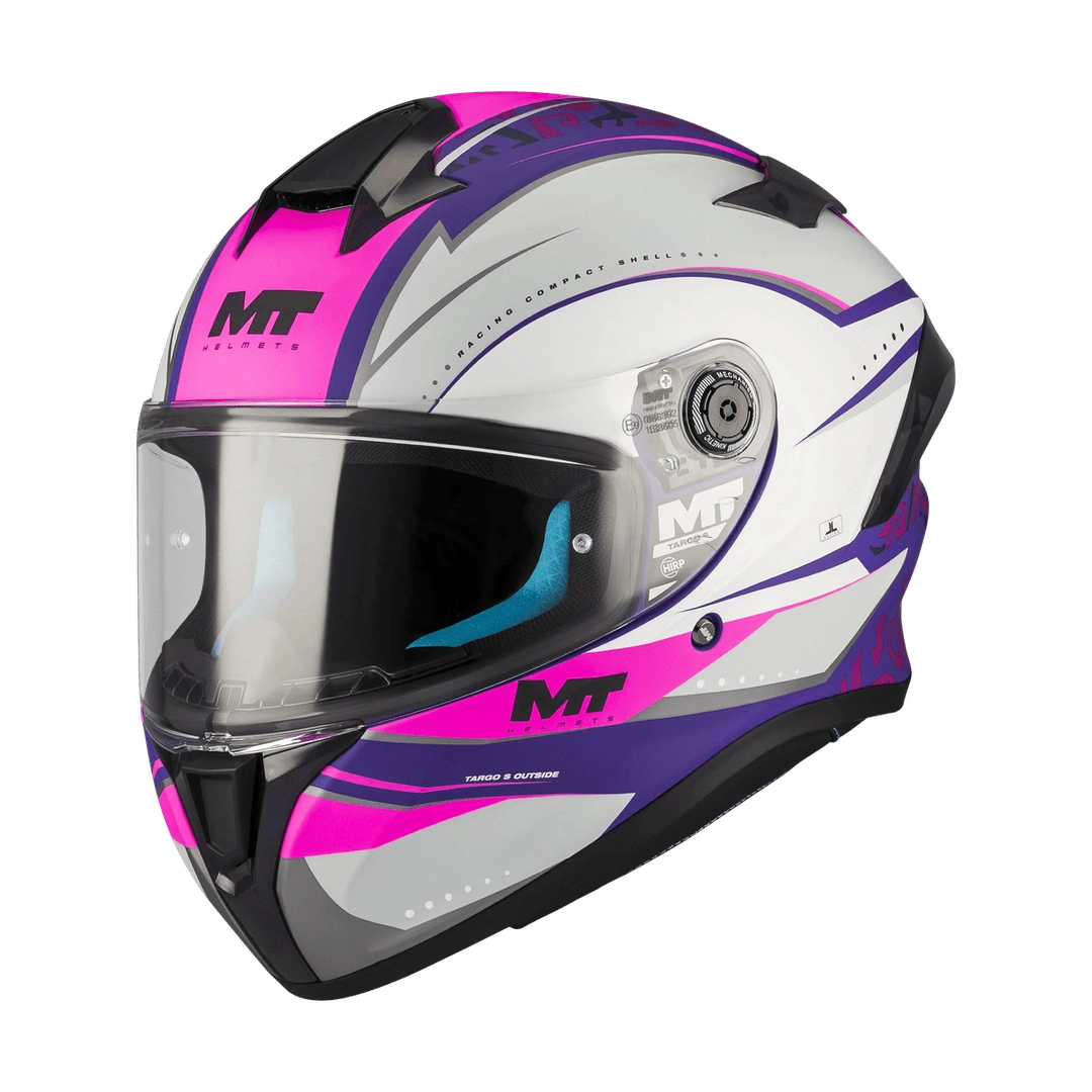 Casque Intégral Femme MT Targo S Outside Rose/Violet — ECE 22.06 - LE PRATIQUE DU MOTARD