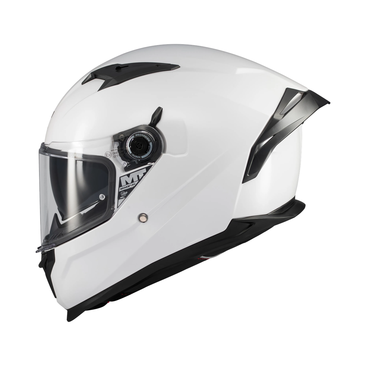 Casque intégral à écran solaire MT Braker SV profil gauche avec mécanisme de visière et ventilations