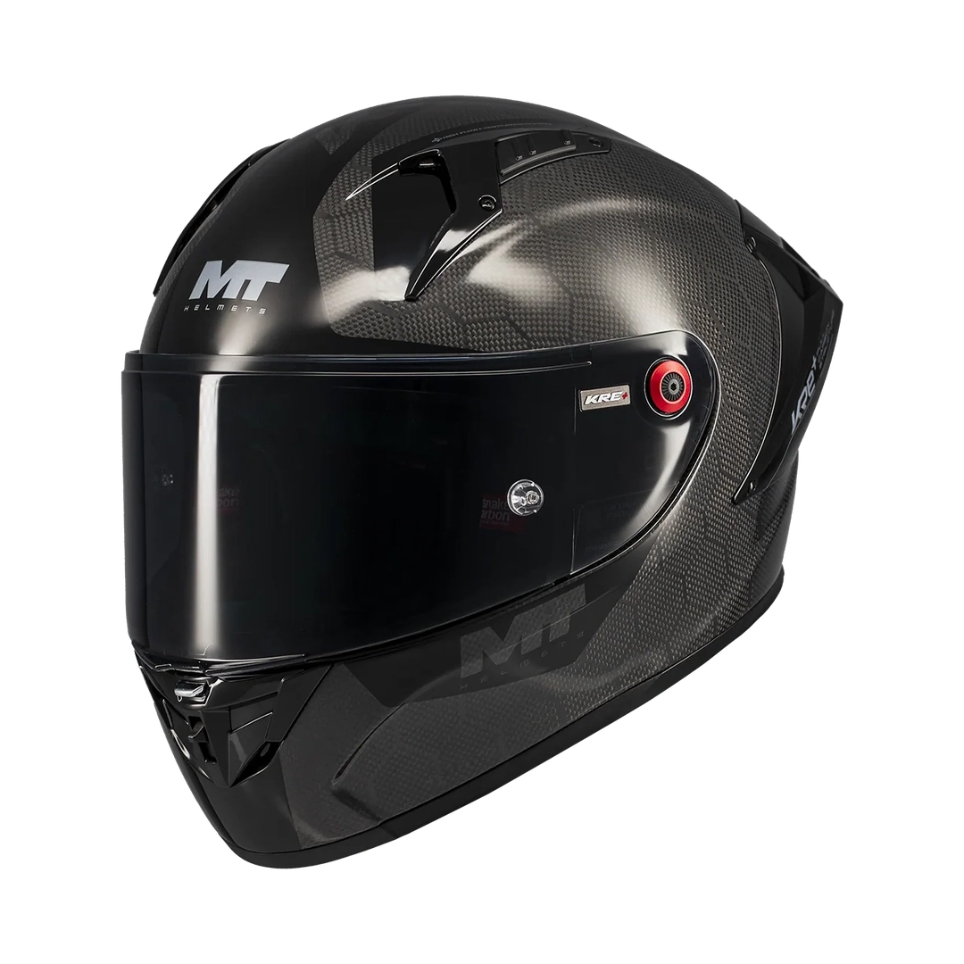 Casque intégral composite MT KRE+ S Pure Noir Gloss — vue face — Le Pratique du Motard