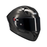 Casque intégral composite MT KRE+ S Pure noir gloss de profil droit, spoiler et aérations