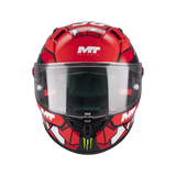 Casque intégral MT KRE+ S Piqueras de face, écran clair et ventilations frontales