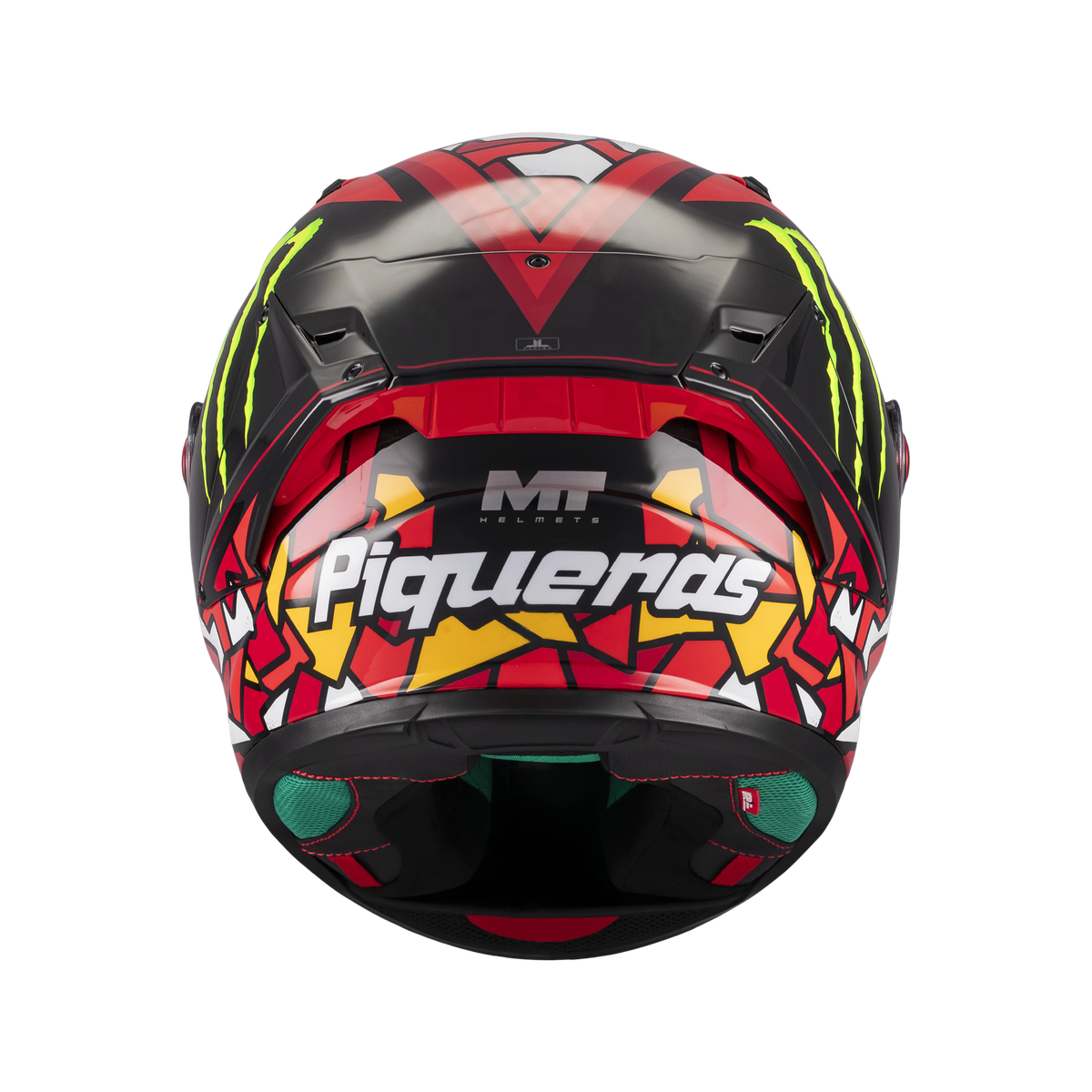 Casque intégral MT KRE+ S Piqueras de dos, nom Piqueras et extracteurs d'air